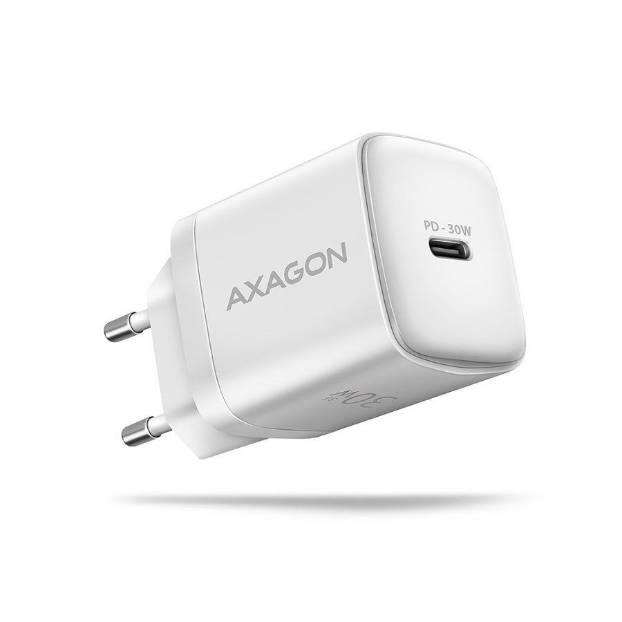 Axagon ACU-PD30W wall charger 1x QC3.0/AFC/FCP/PD type-C 30W white Mobiltelefon, Smartphone, SmartWatch, Tablet, Universel Hvid Vekselstrm Hurtig opladning Indendrs #1