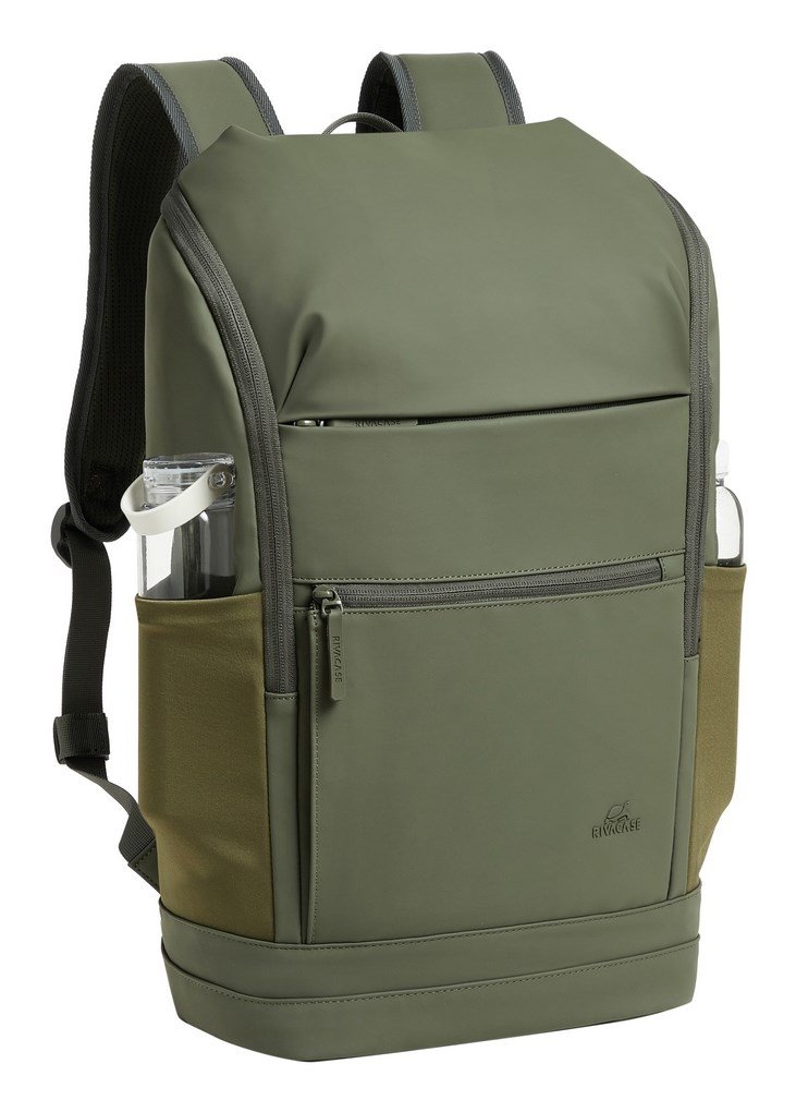 Rivacase Eden rygs�k Rejserygs�k Oliven PU-l�der, Polyester, Genanvendt polyethylenterephthalat (rPET) #9