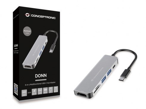 Conceptronic DONN02G dockingstation USB 3.2 Gen 1 (3.1 Gen 1) Type-C Aluminium #2