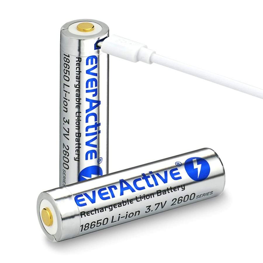 Batteri everActive 18650 3.7V Li-ion 2600mAh micro USB med beskyttelsesboks #3
