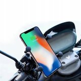MOTORCYKEL TELEFONHOLDER FREEDCONN MC7W MED INDUKTIV OPLADER + BM2R FASTGRELSE AF HOVEDRR #3
