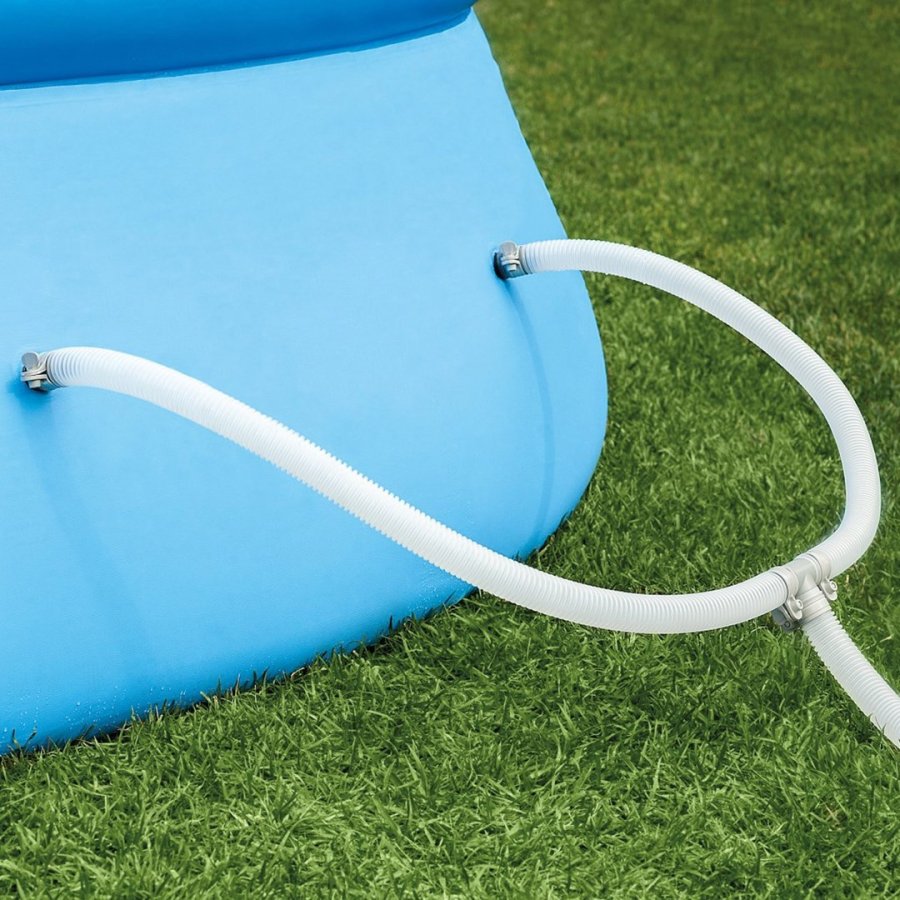 Intex 26166 swimmingpool til over jorden Oppustelig pool Rund 12430 L Bl #8