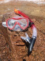 Schildkrt Funsports 940012 dykkemaske Sort, Rd, Transparent Voksen #5