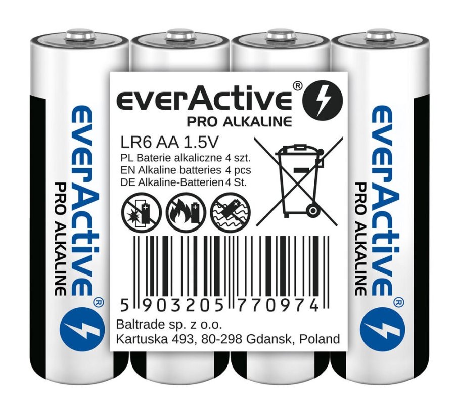 Alkaline-batterier everActive Pro Alkaline LR6 AA - 4 stk. #1