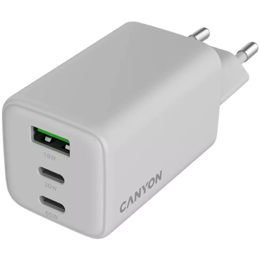 Canyon CU65ACC Digitalt kamera, Gaming kontrolenhed, Hovedtelefoner, Headset, Mobiltelefon, Laptop, Strmbank, Smartphone Hvid Vekselstrm Hurtig opladning Indendrs #4