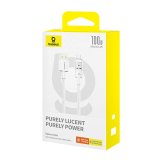 Baseus Gem USB A til USB C hurtigopladningskabel 1 m 100 W Hvid #1