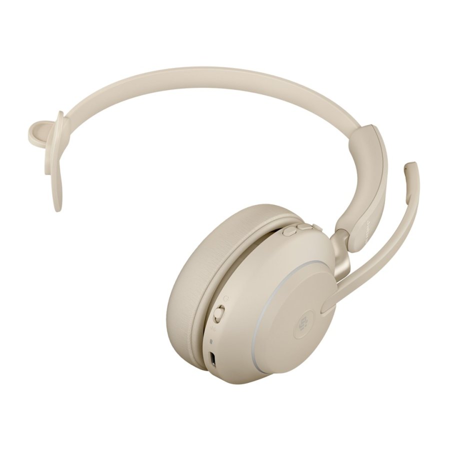 Jabra Evolve2 65 Headset Tr�dl�s Kontor/Callcenter USB Type-C Bluetooth Beige #5