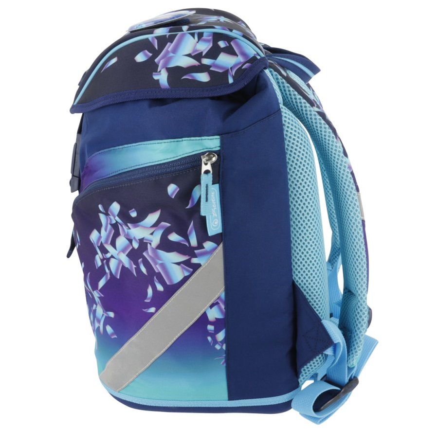 Herlitz SoftLight Plus Greenline Blue Ice skoletaskes�t Pige Polyester Bl�, Marinebl� #16