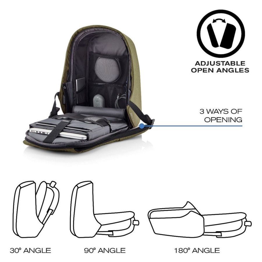 XD DESIGN ANTI-TYVERI RYGSK BOBBY HERO REGULAR GRN P/N: P705.297 #6