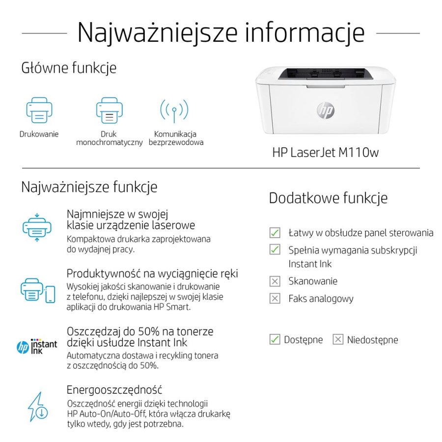 HP LaserJet M110w-printer, Sort og hvid, Printer til Sm kontorer, Print, Kompakt strrelse #8