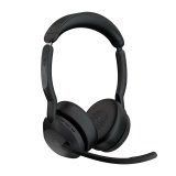 Jabra Evolve2 55 Headset Kabel & trdls Kontor/Callcenter Bluetooth Opladningsstativ Sort #3