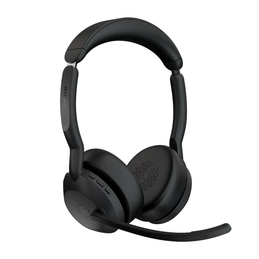 Jabra Evolve2 55 Headset Kabel & trdls Kontor/Callcenter Bluetooth Opladningsstativ Sort #3