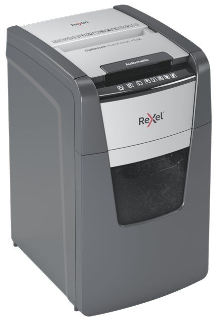 Rexel Optimum AutoFeed+ 130X papirmakulator Krydsmakulering 55 dB 22 cm Sort, Slv #2