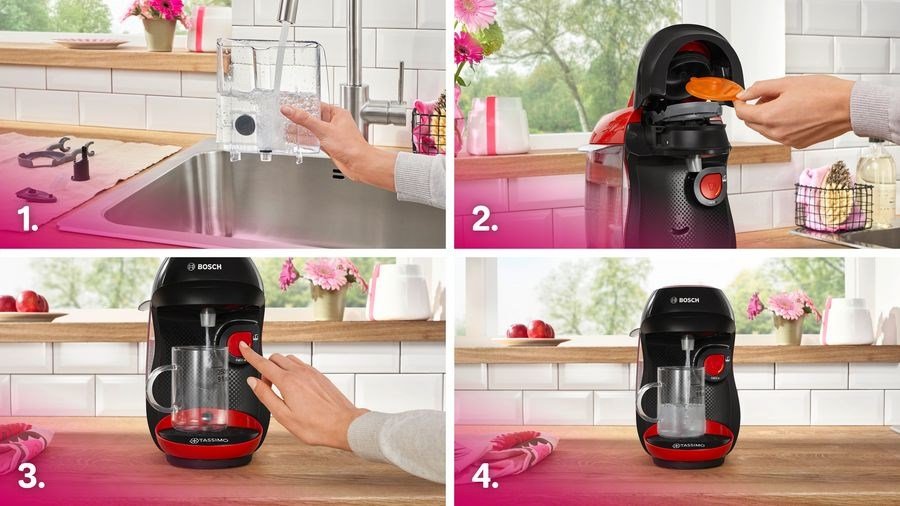 Kapselkaffemaskine BOSCH TAS103E Sort rouge 1400 W 700 ml #3