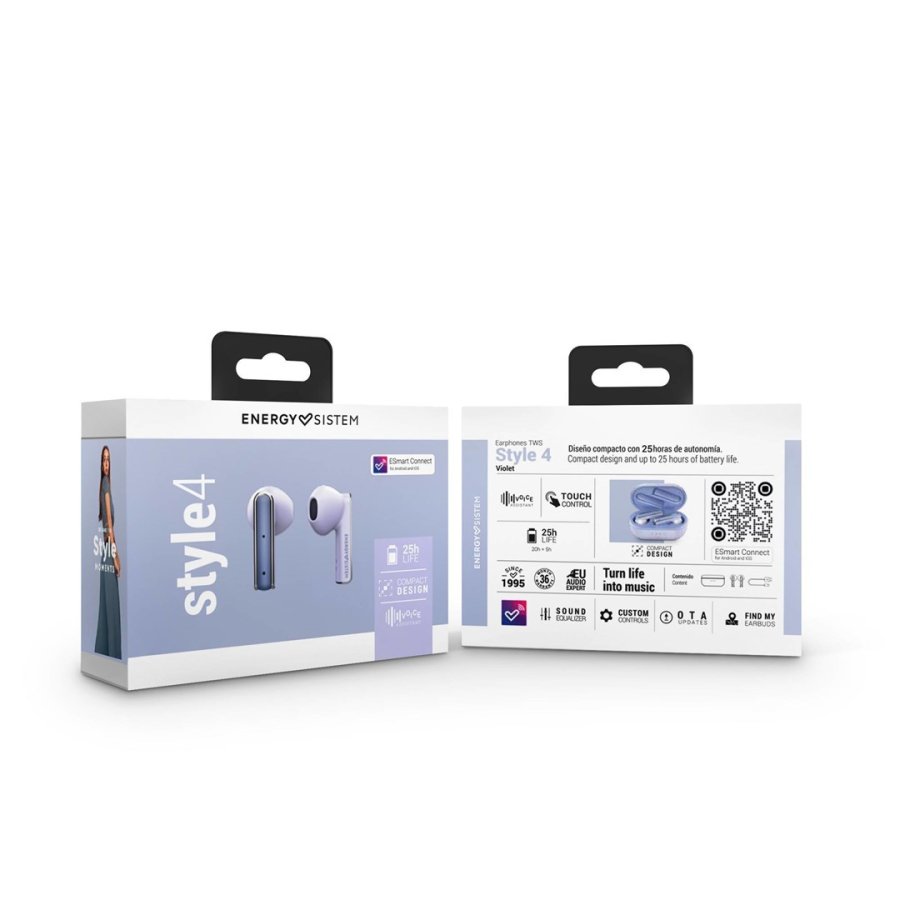 Energy Sistem Style 4 Hovedtelefoner True Wireless Stereo (TWS) I rerne Opkald/musik USB Type-C Bluetooth Violet #7