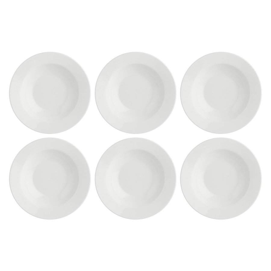 LA PORCELLANA BIANCA ESSENZIALE Set of 6 soup plates with rim 23 cm #2