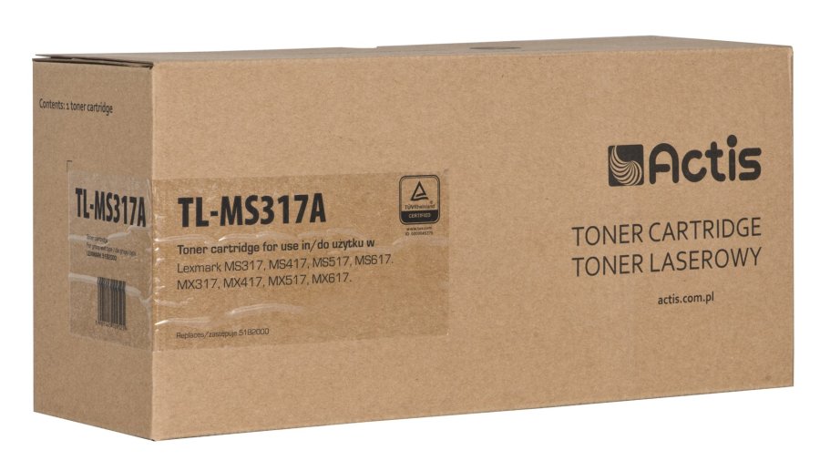 Actis TL-MS317A (erstatning Lexmark 51B2000; Standard; 2500 sider; sort) #1