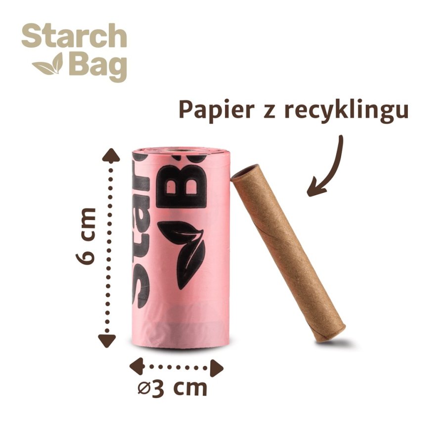 STARCHBAG BIO komposterbare poser til affring lilla  8x15 stk. #4