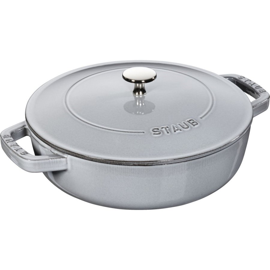 STAUB Cast Iron Braising Pan with Lid 24 cm, Graphite #4
