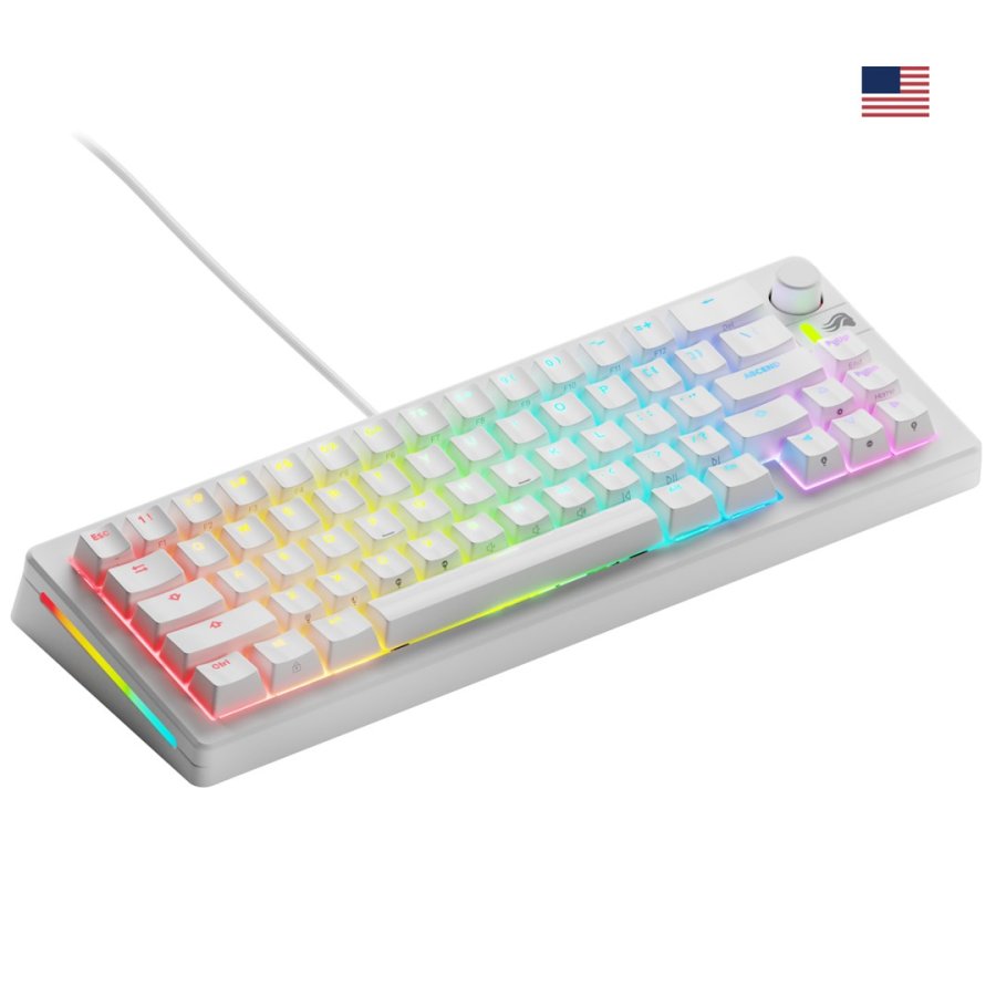 Glorious Gaming GMMK 3 65% Prebuilt tastatur Spil USB QWERTY US engelsk Hvid #1