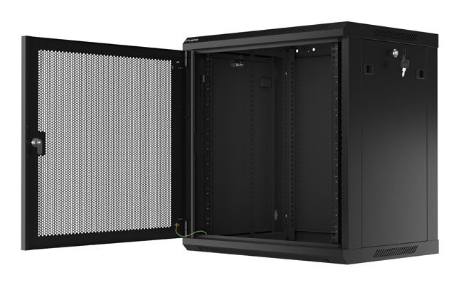 Lanberg WF01-6412-23B stativ 12U Vgmonteret stativ Sort #10