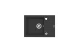 BALI vask (62x44) 1B1D sort + Lungo blandingsbatteri #2