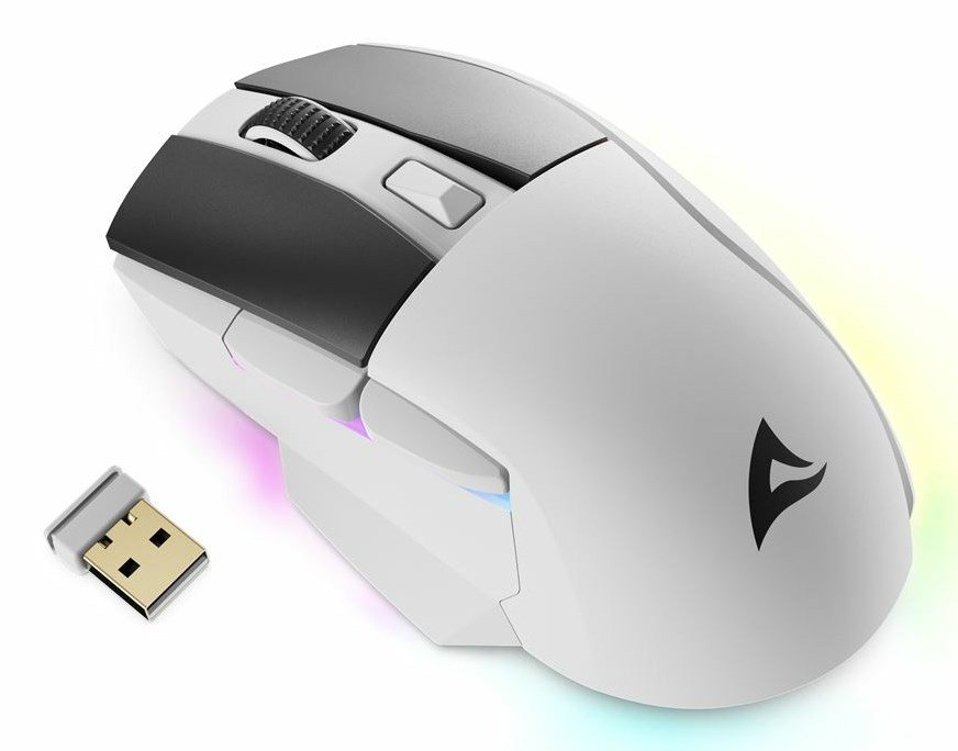 Sharkoon SGM50W mus Spil Hjre hnd RF Wireless + USB Type-A Optisk 6400 dpi #3