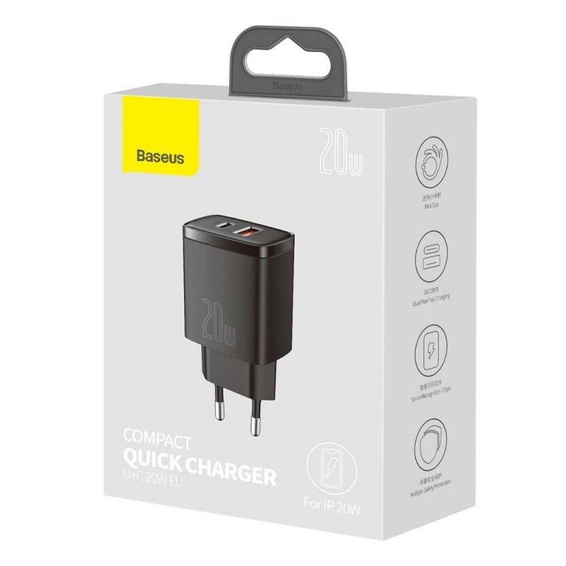 Baseus CCXJ-B01 oplader til mobil enhed Universel Sort Vekselstrm Hurtig opladning Indendrs #2