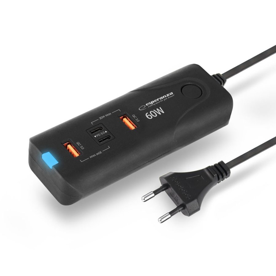 Esperanza EZC109 oplader til mobil enhed Universel Sort Vekselstrm Hurtig opladning Indendrs #2