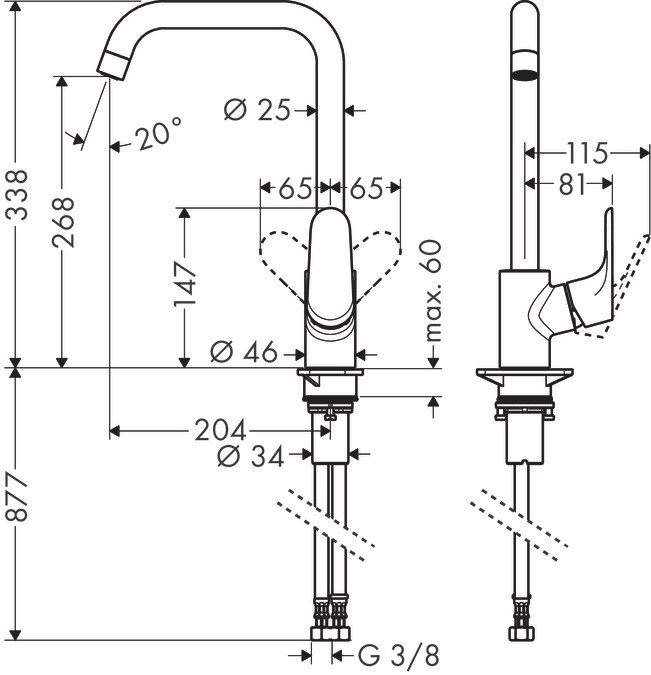 Hansgrohe Focus Rustfrit st�l #5