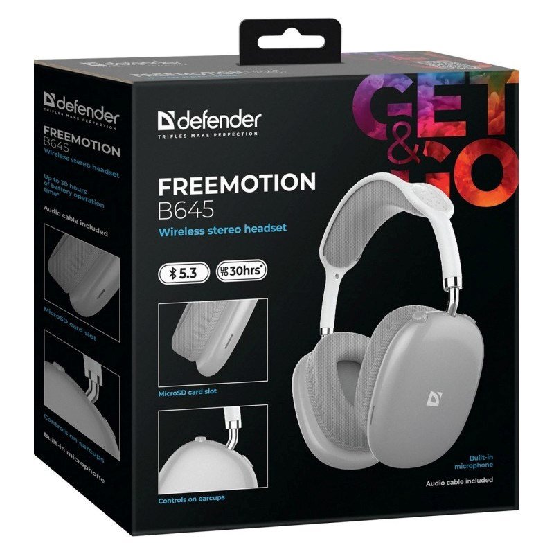 HEADPHONES DEFENDER BLUETOOTH FREEMOTIONB645 GREY #6