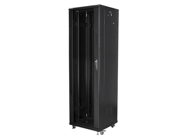 Lanberg FF01-6642-12B stativ 42U Fritstende reol Sort #3