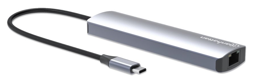 Manhattan 153959 dockingstation Ledningsf�rt USB 3.2 Gen 1 (3.1 Gen 1) Type-C S�lv #3