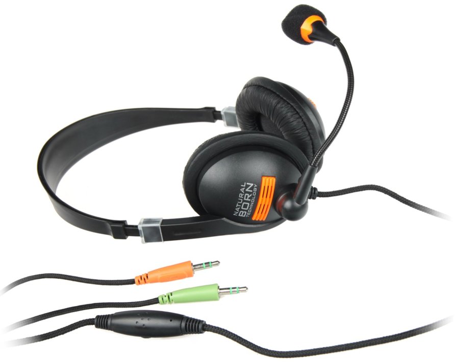 NATEC Drone Headset Ledningsfrt Opkald/musik Sort, Orange #3