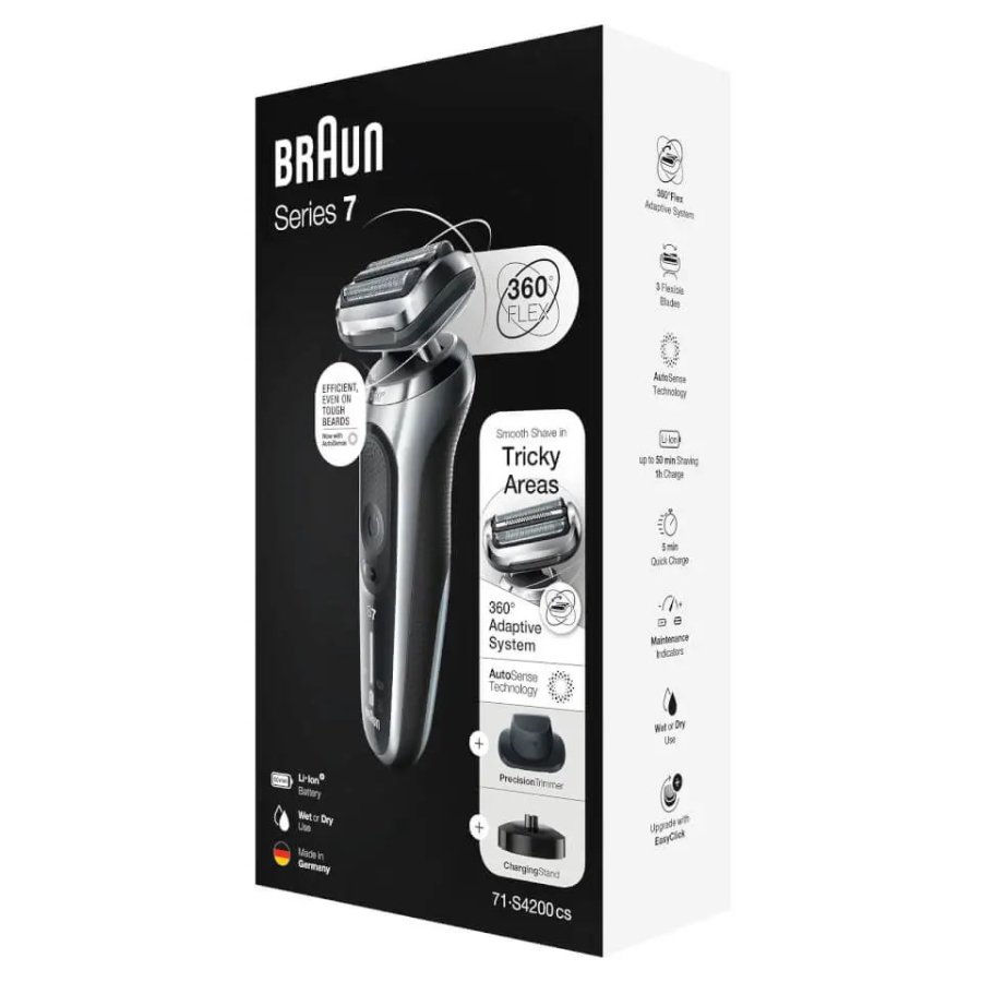 Braun Series 7 71-S4200cs Folie shaver Trimmer Sort #5