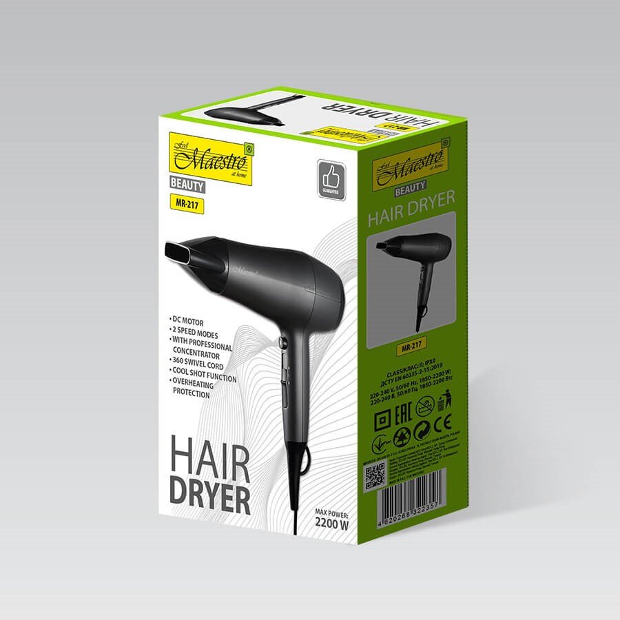 Hrtrrer MAESTRO MR-217 2200 W Sort, Grafit #5