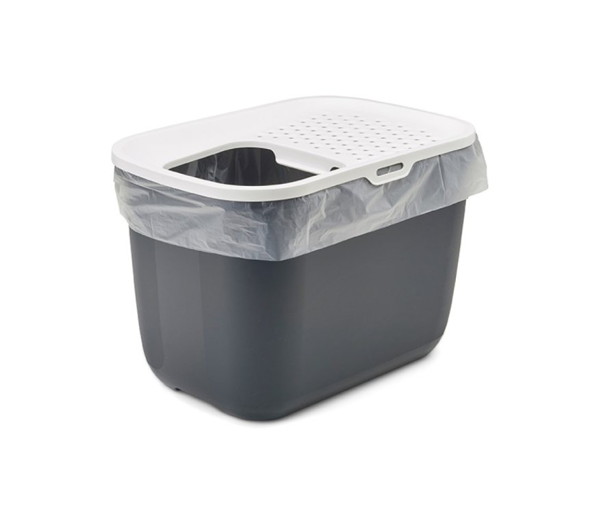 SAVIC HOP Antracit med Hvidt Lg  kattebakke  58,5x39x39,5 cm  1 stk. #3