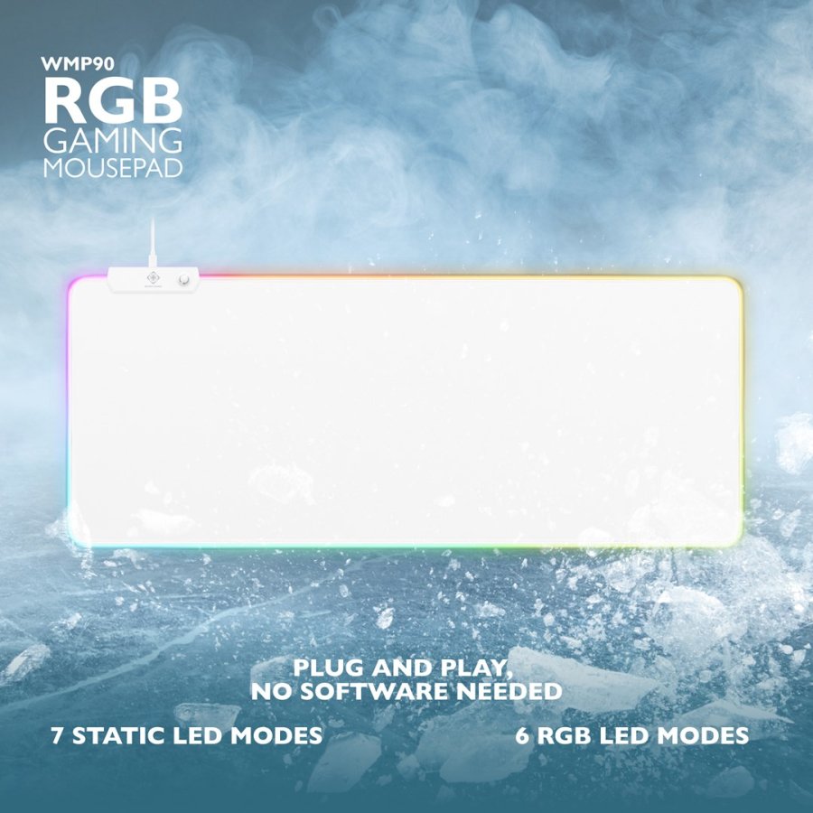Deltaco Gaming WMP90 RGB gaming-musem�tte XL, 900 x 360 x 4 Hvid #5