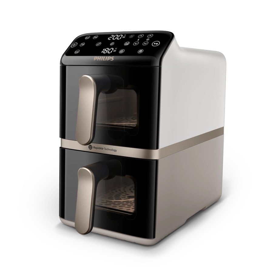 Philips 4000 series NA462/80 frituregryde Dobbelt 10 L Enkeltst�ende 2750 W Varmluftsteger Sort, Guld, Gr� #1