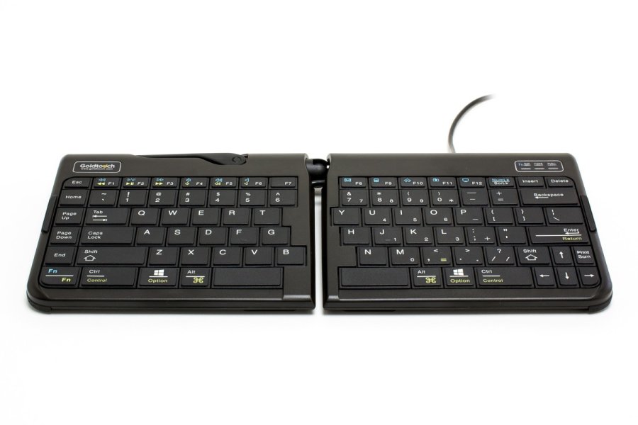 BakkerElkhuizen Goldtouch Travel Go2 Wired tastatur Kontor USB QWERTZ Tysk Sort #3