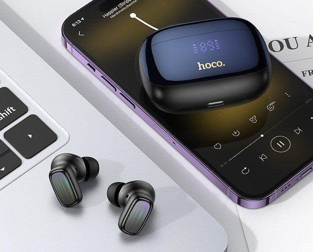 Hoco EQ20 Rhyme Trdlst headset i rerne Opkald/musik Bluetooth Sort #4