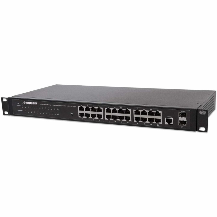 Intellinet 24-Port Network Switch, 24-Port (RJ45), Rackmount, Gigabit, 4 SFP, Ethernet Web-Smart, 10/100/1000 Mbit #8