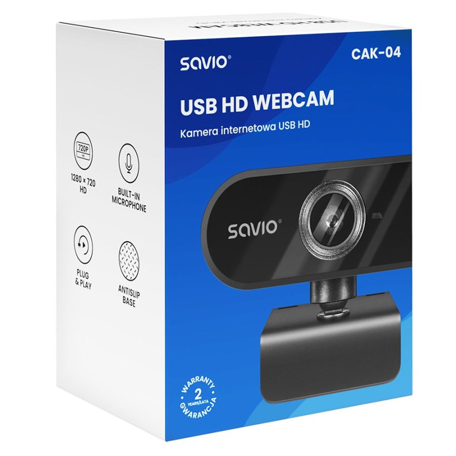 Savio CAK-04 webcam 720 MP 1280 x 720 pixel USB Sort #3