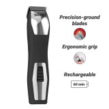 Wahl GroomsMan Pro Batteri Sort, Rustfrit stl #6