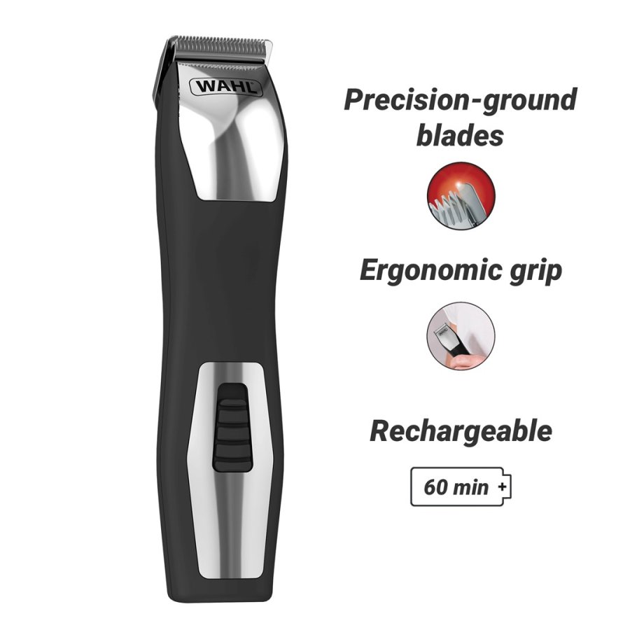 Wahl GroomsMan Pro Batteri Sort, Rustfrit stl #6