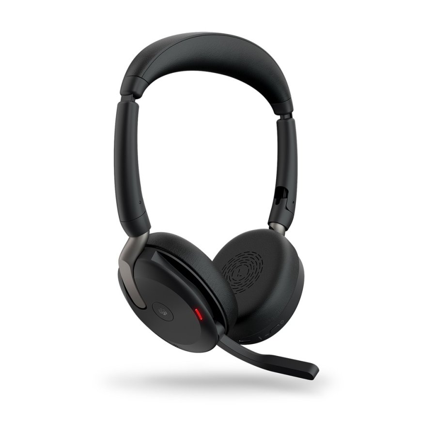 Jabra Evolve2 65 Flex Headset Kabel & trdls Kontor/Callcenter Bluetooth Sort #1