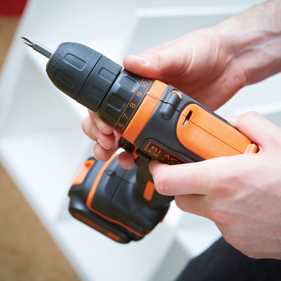 Black & Decker BDCDD12KB-QW bor Nglefri Sort, Orange #3