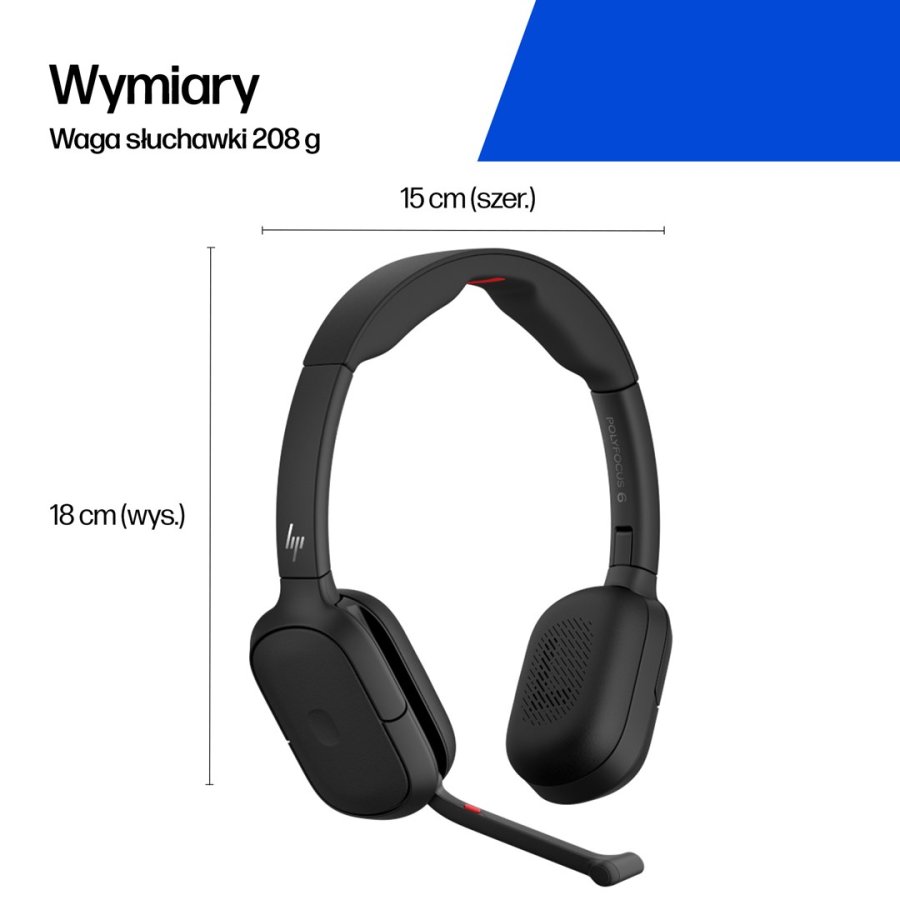 HP Poly Focus 625 Fold Stereo Bluetooth Headset #17