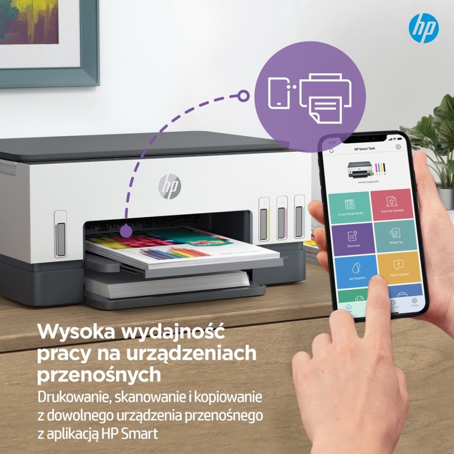 HP Smart Tank 670 All-in-One Termisk inkjet A4 4800 x 1200 dpi 12 sider pr. minut Wi-Fi #7