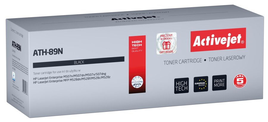 Activejet ATH-89N printertoner til HP; Erstatning HP CF289A; Supreme; 5000 sider; sort - med chip #1